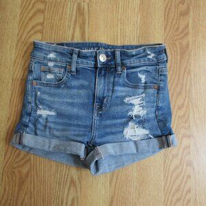 AE Ripped Jean Shorts